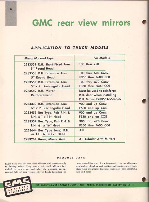 1956 GMC Accesories Brochure Page 44